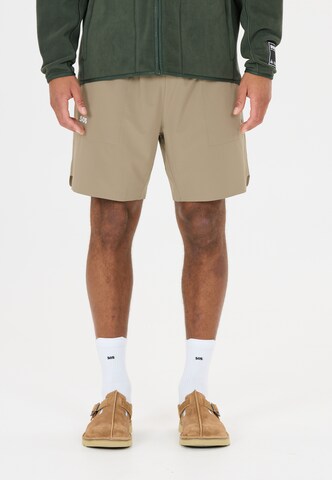 SOS Regular Workout Pants 'Niseko' in Beige: front