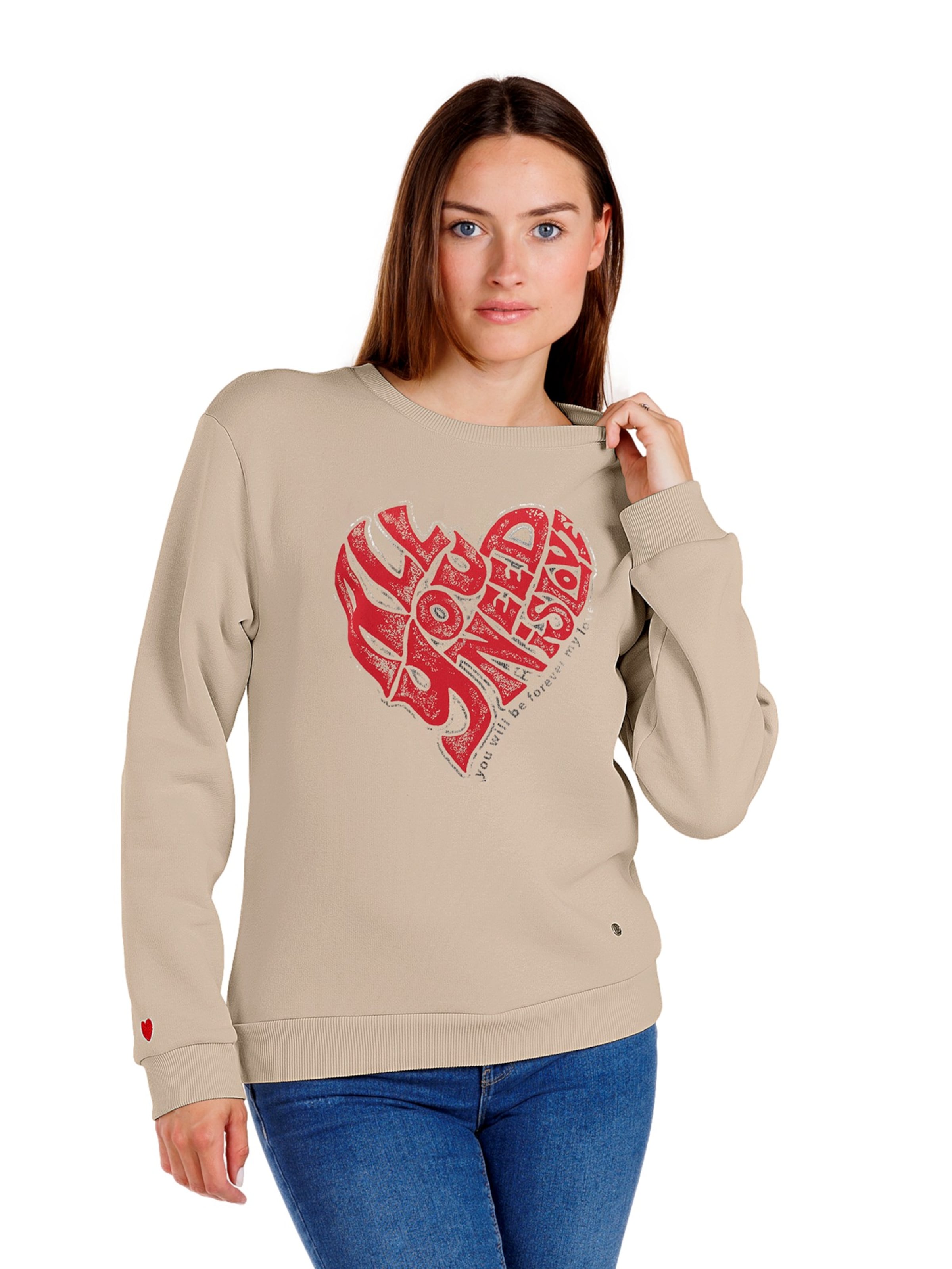 Key Largo Sweatshirt 'NEED' in Beige: voorkant