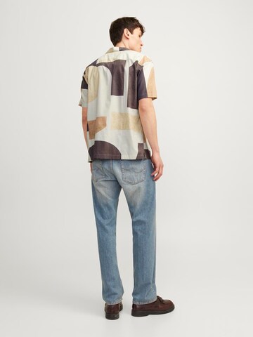 JACK & JONES Comfort Fit Skjorte 'Jjcarnaby' i beige