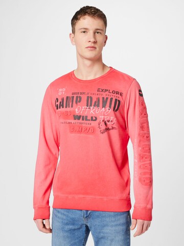 CAMP DAVID Sweatshirt in Pink: front