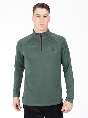 T-shirt fonctionnel Spyder en vert : devant