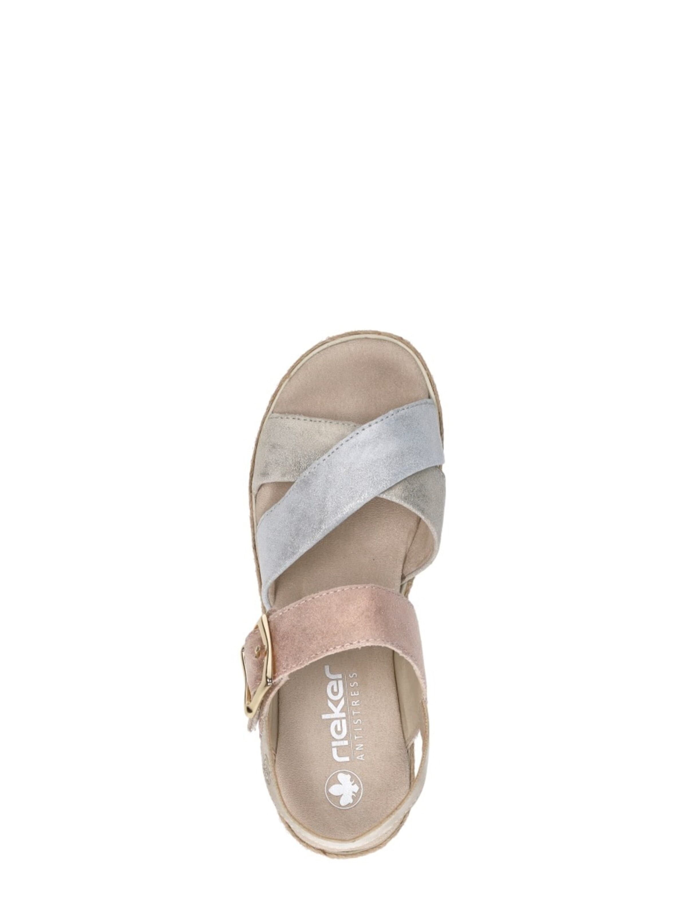 Sandales 'Sandalen Plat' Rieker en blanc