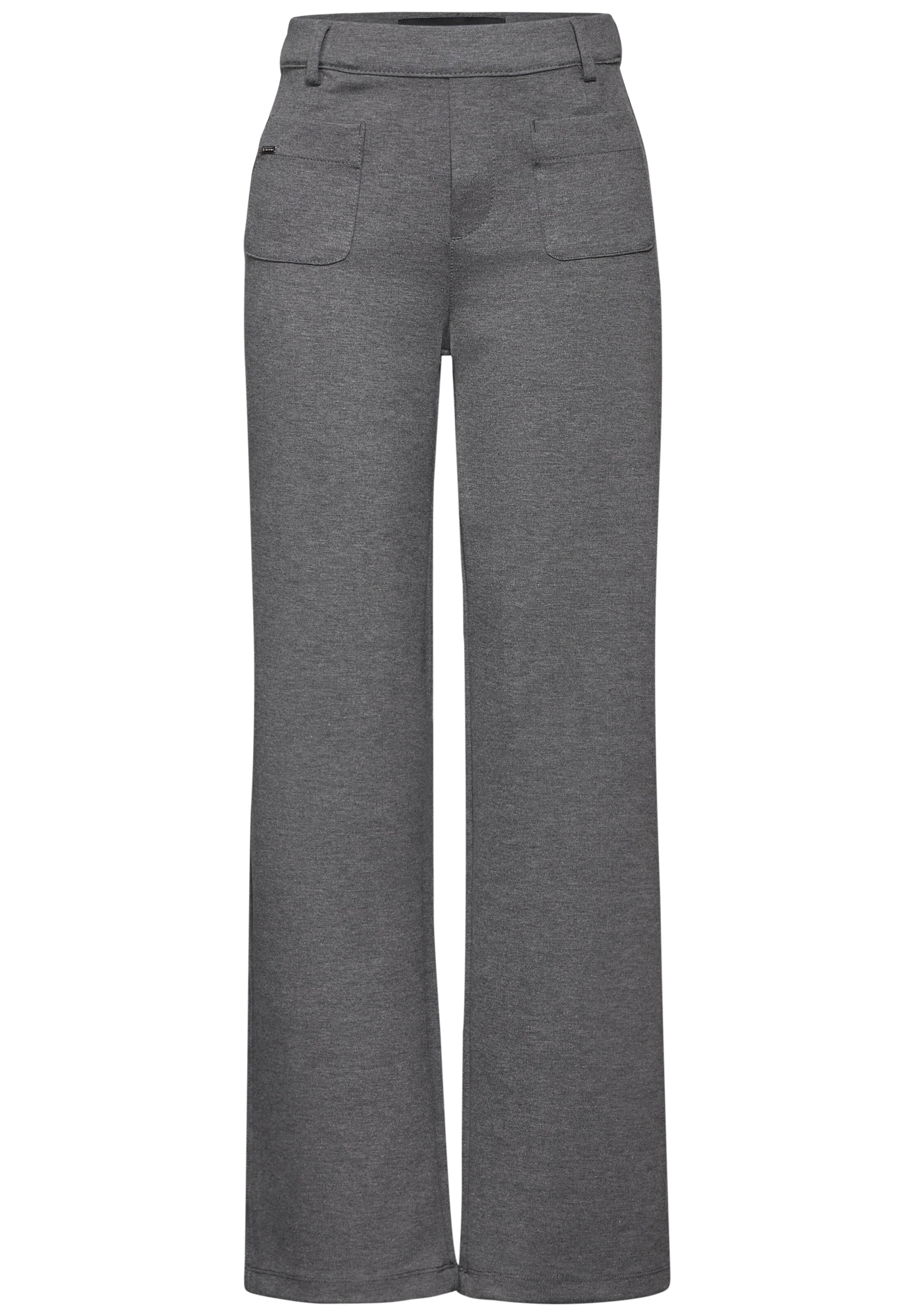 STREET ONE Wide leg Pants in Grey: front