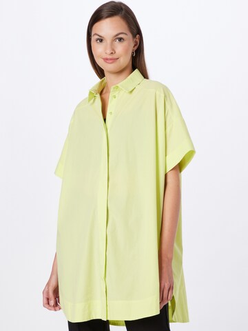 Camicia da donna 'Allu' di PIECES in giallo: frontale