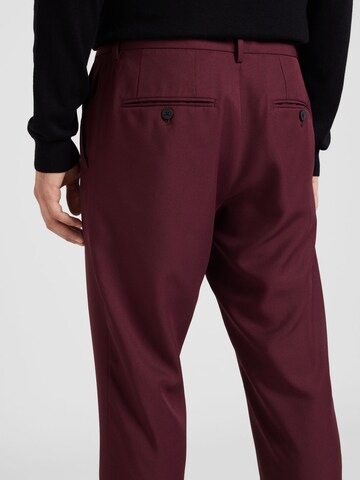 Coupe slim Pantalon à plis 'JPRCOSTA' JACK & JONES en rouge
