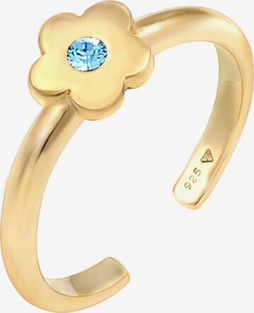 ELLI Ring 'Blume' in Gold: predná strana