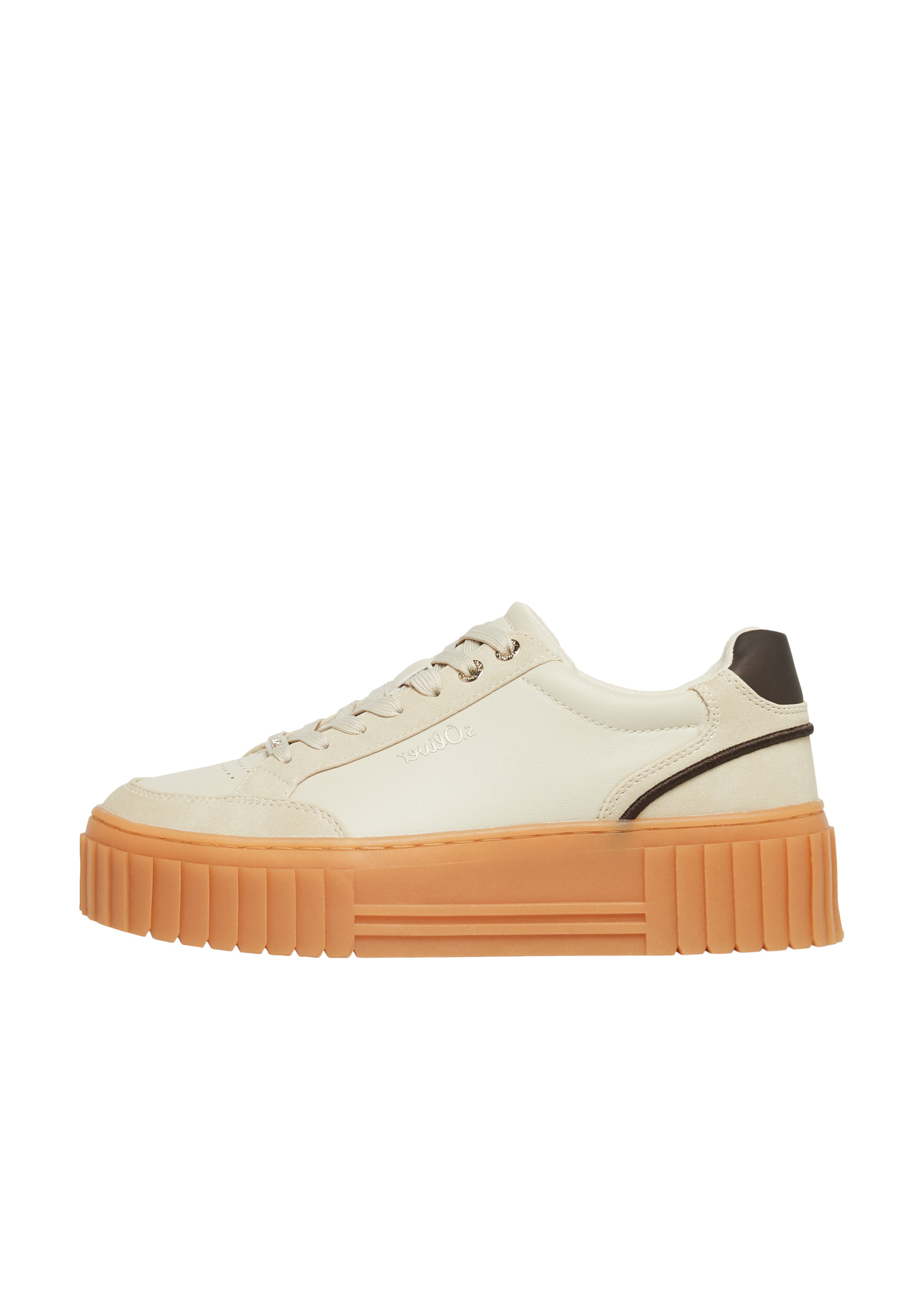 s.Oliver Sneakers laag in Beige: voorkant