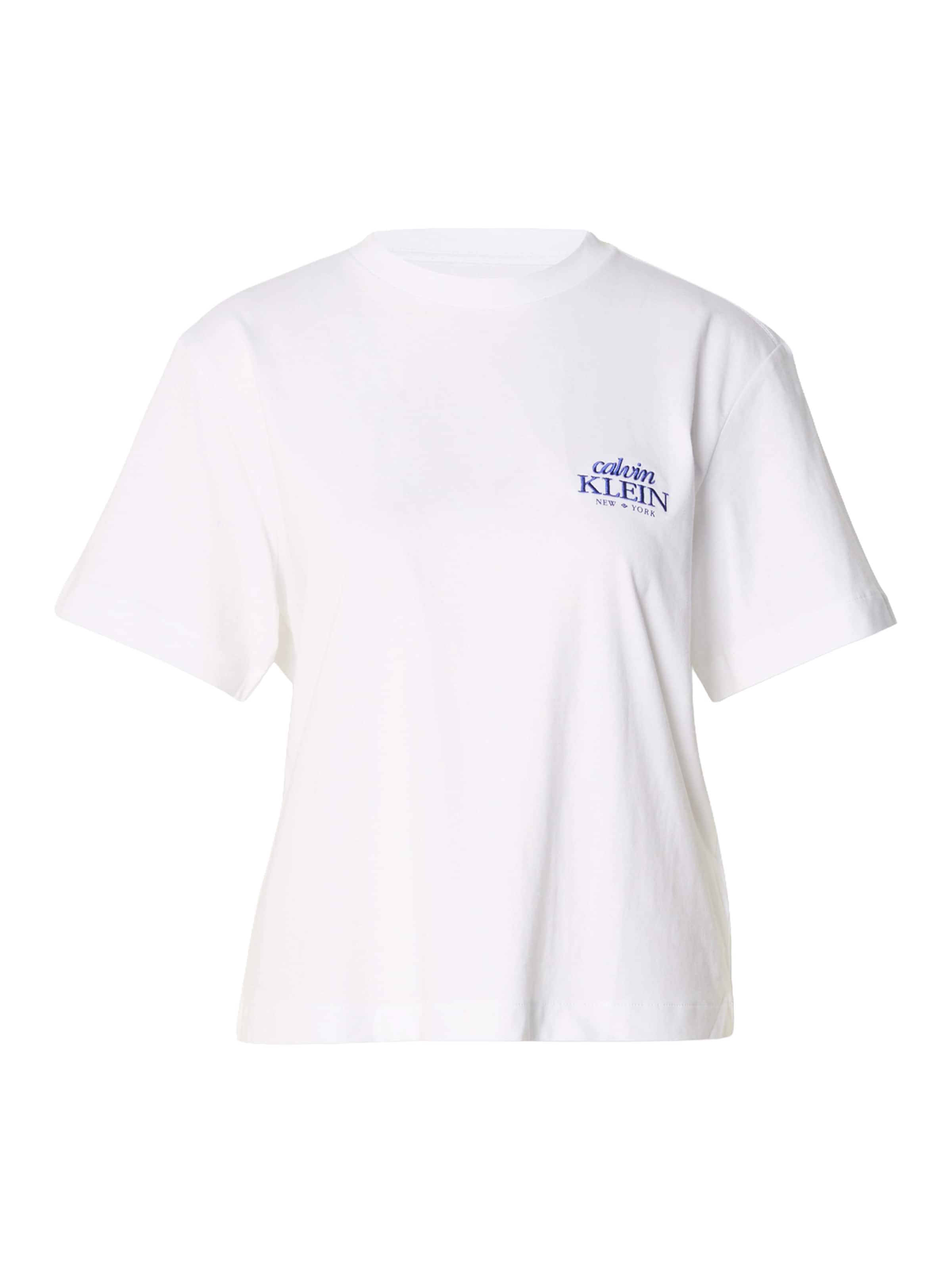 Calvin Klein Jeans Тениска в бяло: отпред