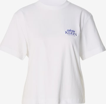 Tricou de la Calvin Klein Jeans pe alb: față