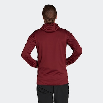 ADIDAS TERREX Skinny Athletic Fleece Jacket in Red