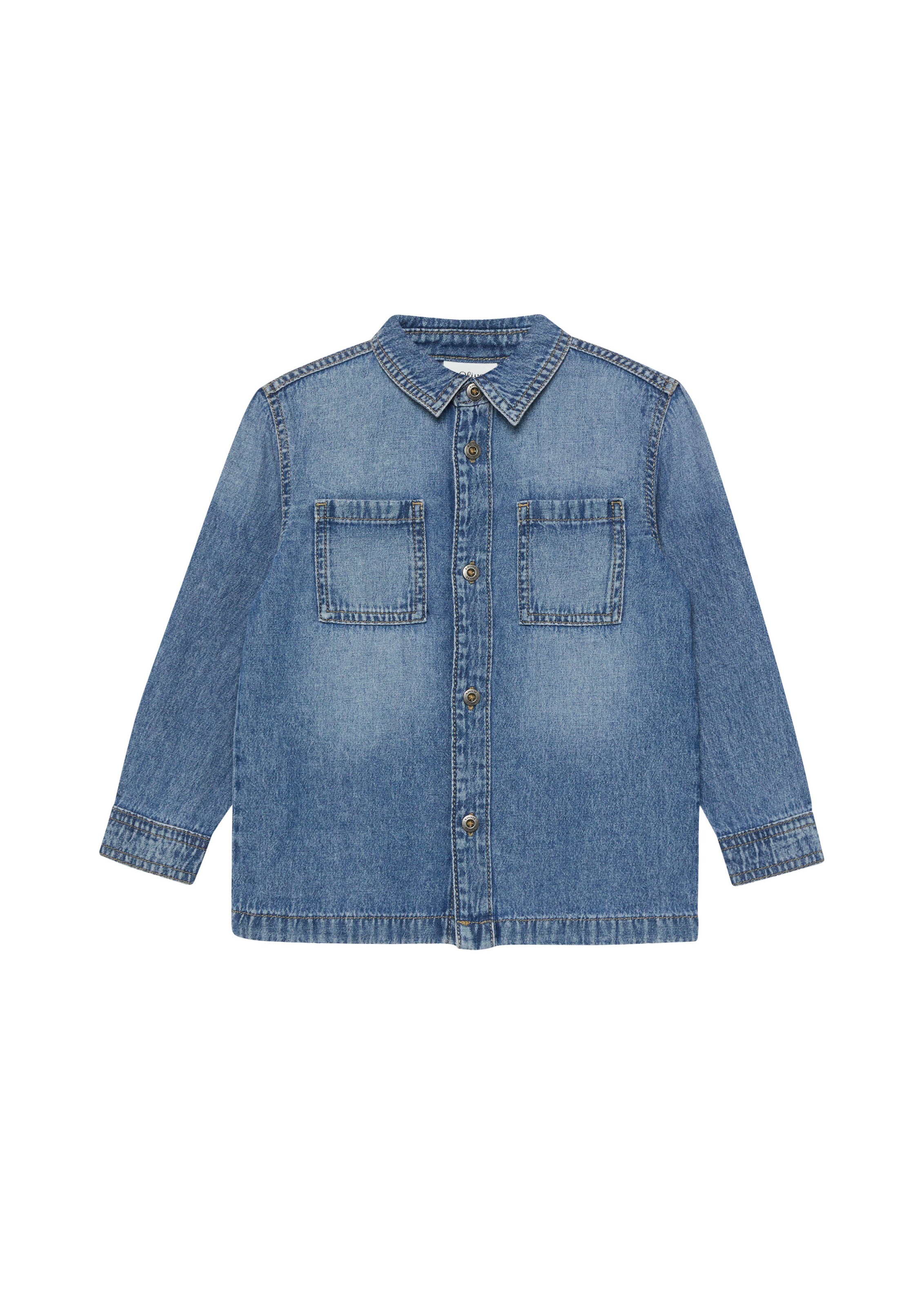 s.Oliver Regular Fit Hemd in Blau: Vorderseite
