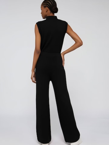 Wide Leg Pantalon Trussardi en noir