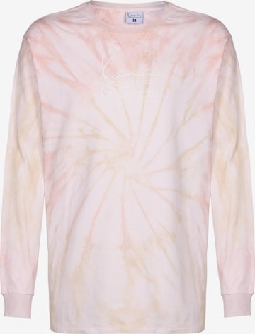 Karl Kani Sweatshirt 'Signature Tie Dye' in Pink: predná strana