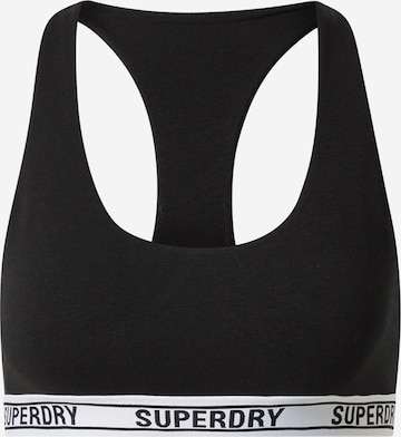 Superdry Bygelfri Behå i svart: framsida