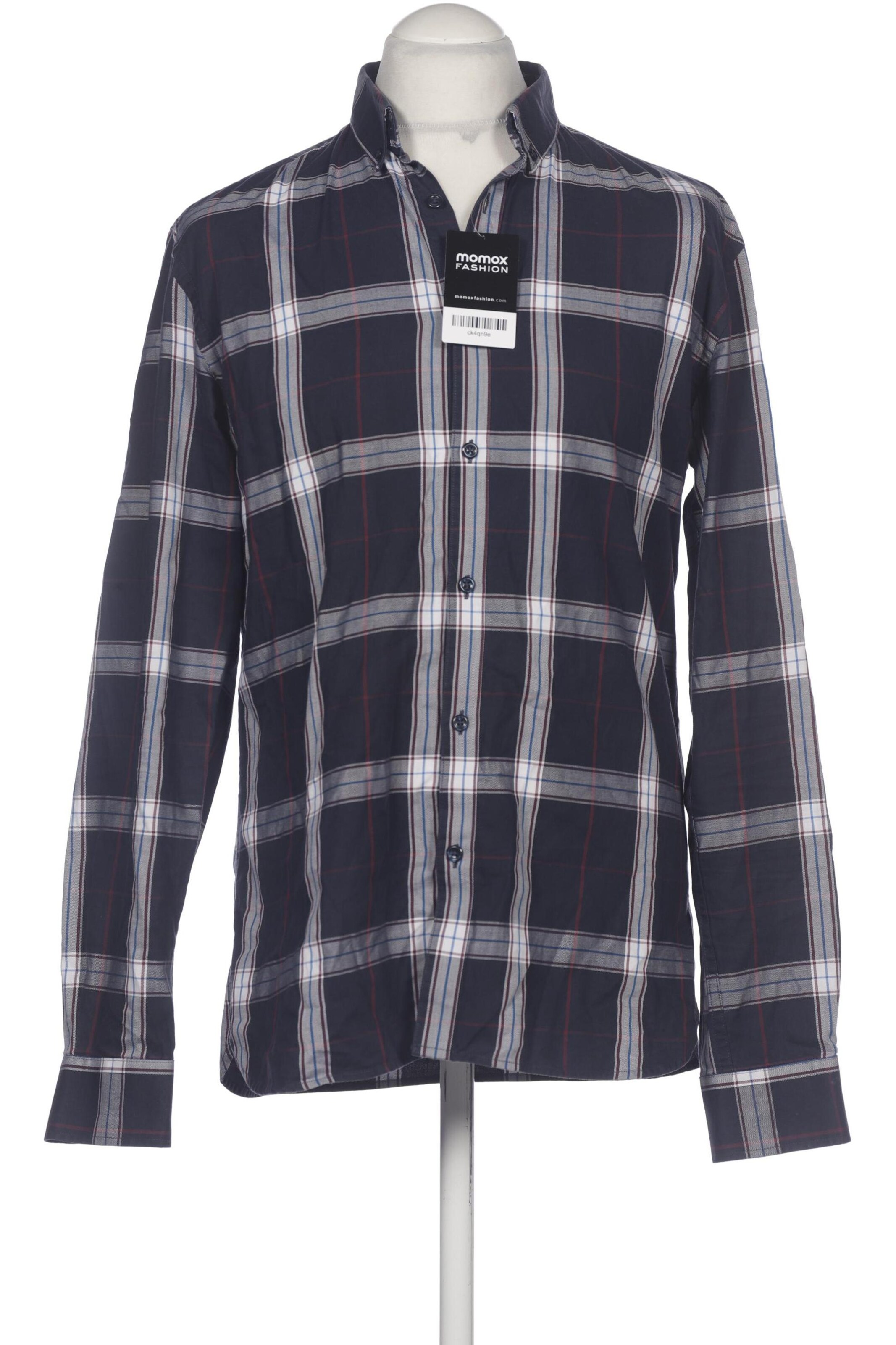 JACK & JONES Button Up Shirt in L in Blue: front