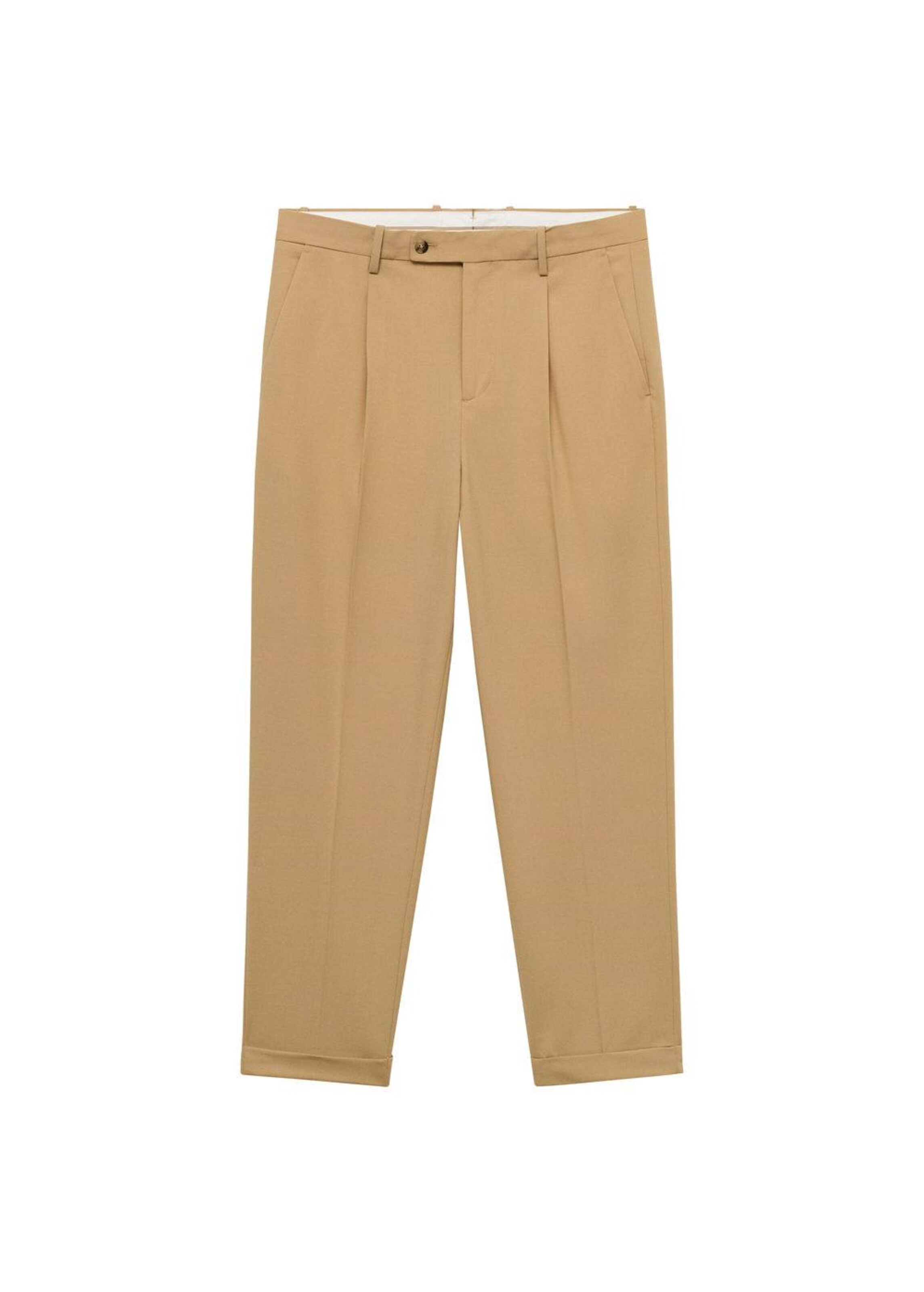 MANGO MAN Loosefit Hose 'Boston' in Beige: Vorderseite