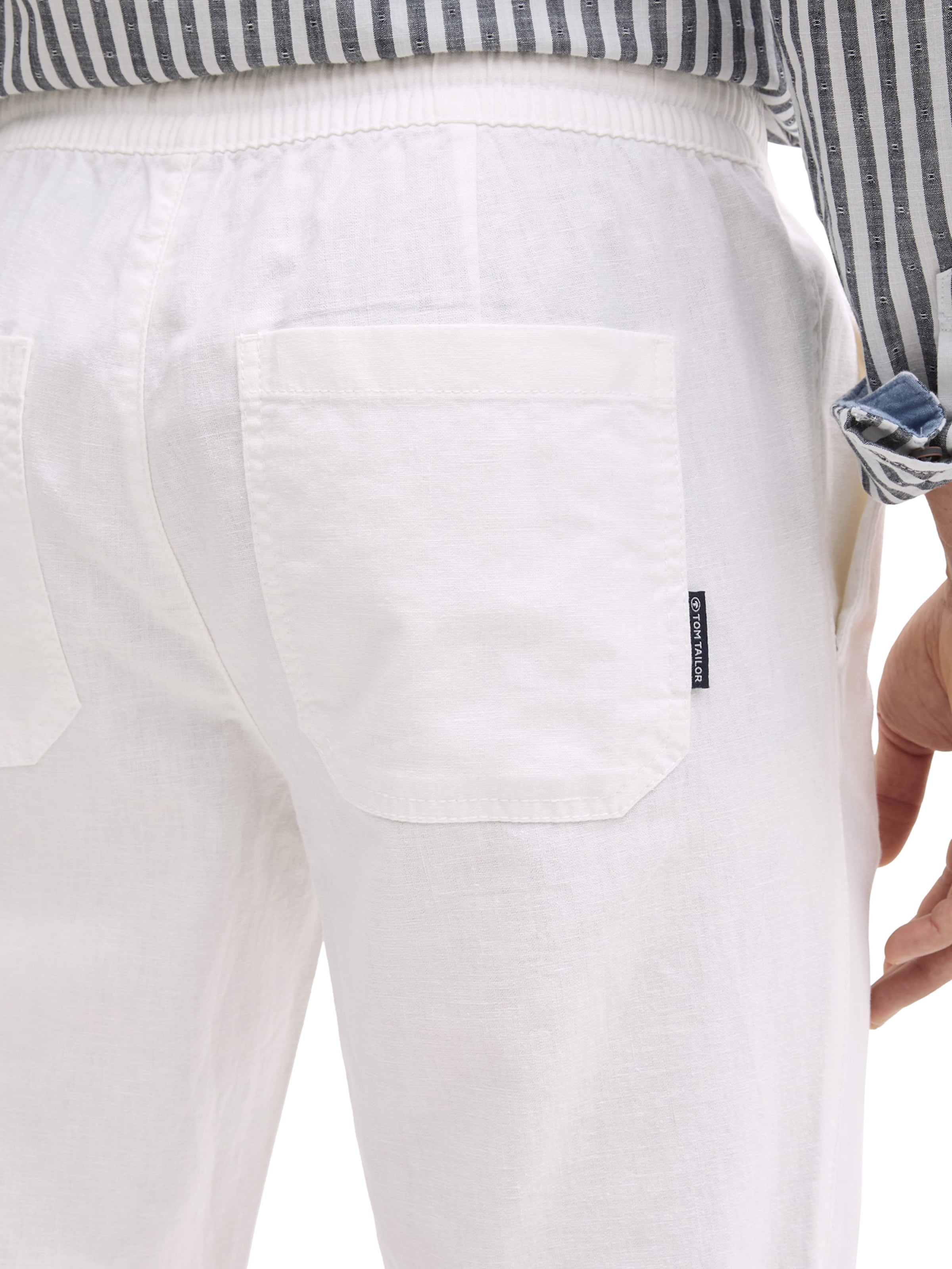 TOM TAILOR regular Παντελόνι σε λευκό