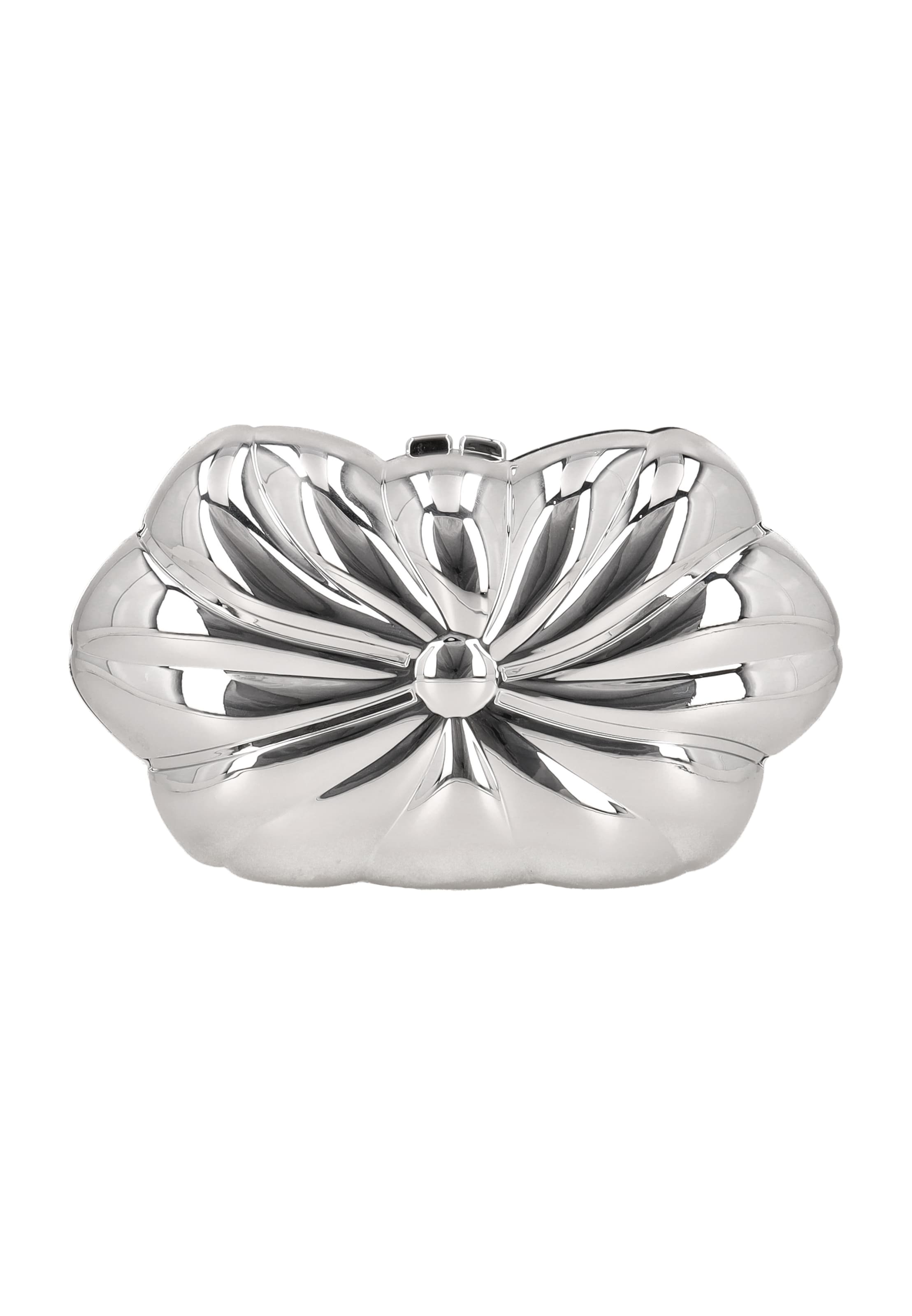 myMo at night Clutch in Silver: front