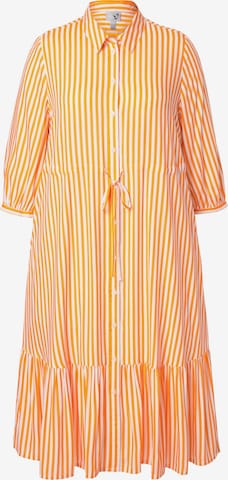 Robe-chemise Ulla Popken en orange : devant