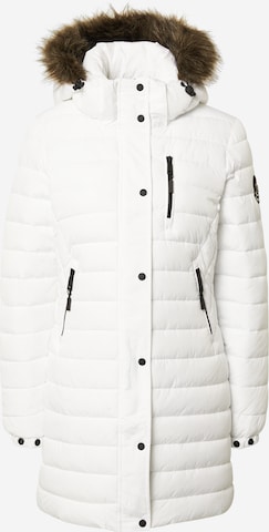 Superdry Winter coat 'Fuji' in White: front