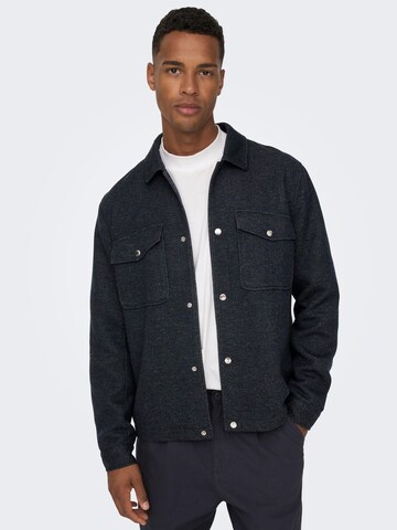 Only & Sons Between-Season Jacket 'ANDY' in Blue: front