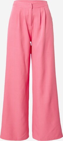 In The Style Wide leg Pleat-front trousers 'GEMMA ATKINSON' in Pink: front