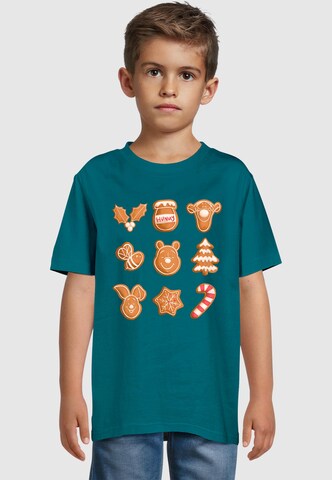ABSOLUTE CULT T-Shirt 'Winnie The Pooh - Xmas Cookies' in Grün: Vorderseite