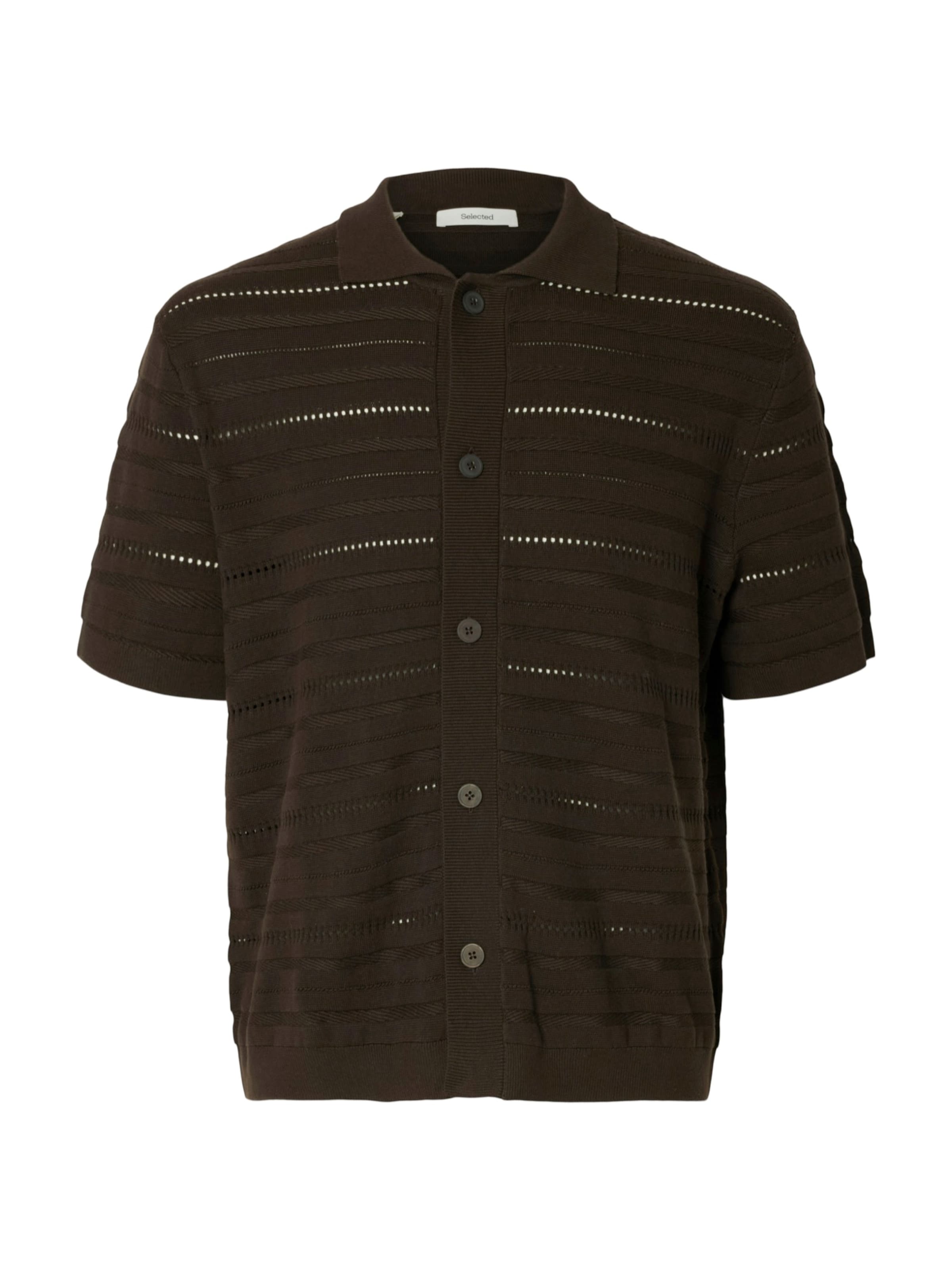 Vestes en maille 'SLHPALLE' SELECTED en marron : devant