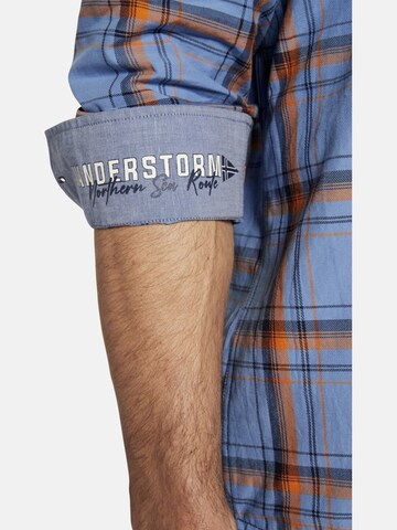 Jan Vanderstorm Comfort fit Button Up Shirt ' Iversen ' in Blue
