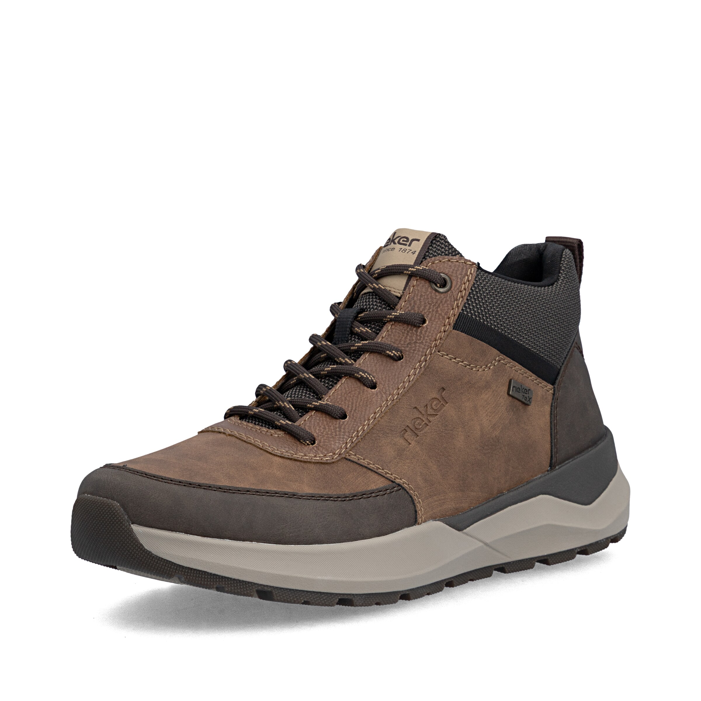 Bottines à lacets Rieker en marron : devant