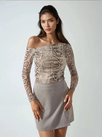 Hiccup Bluse in Beige: Vorderseite