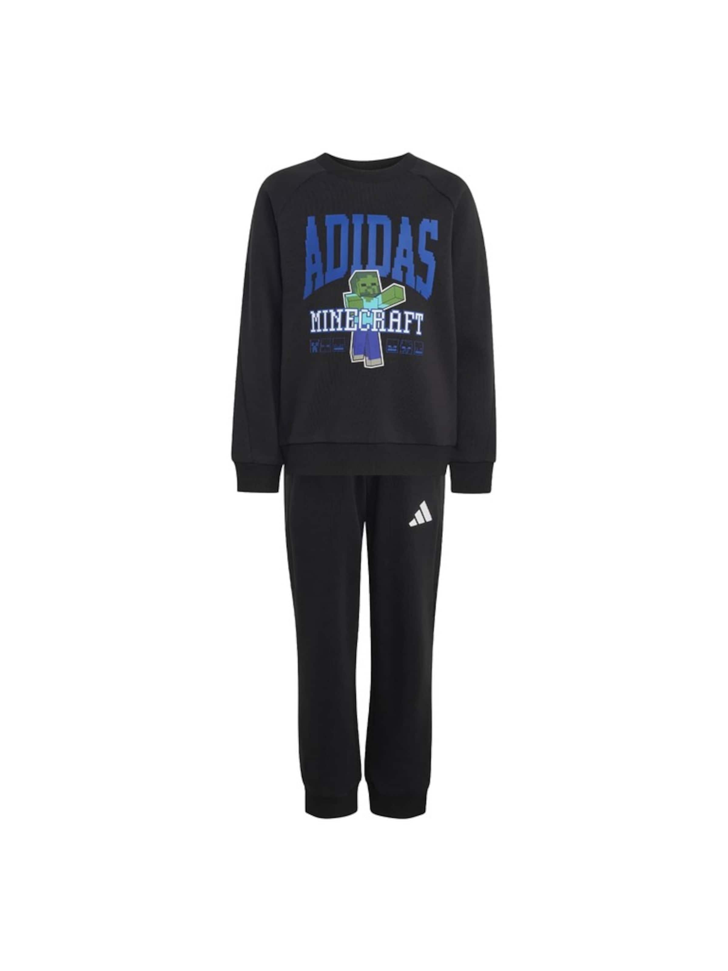 ADIDAS SPORTSWEAR Trainingspak 'Adidas x Minecraft' in Zwart: voorkant