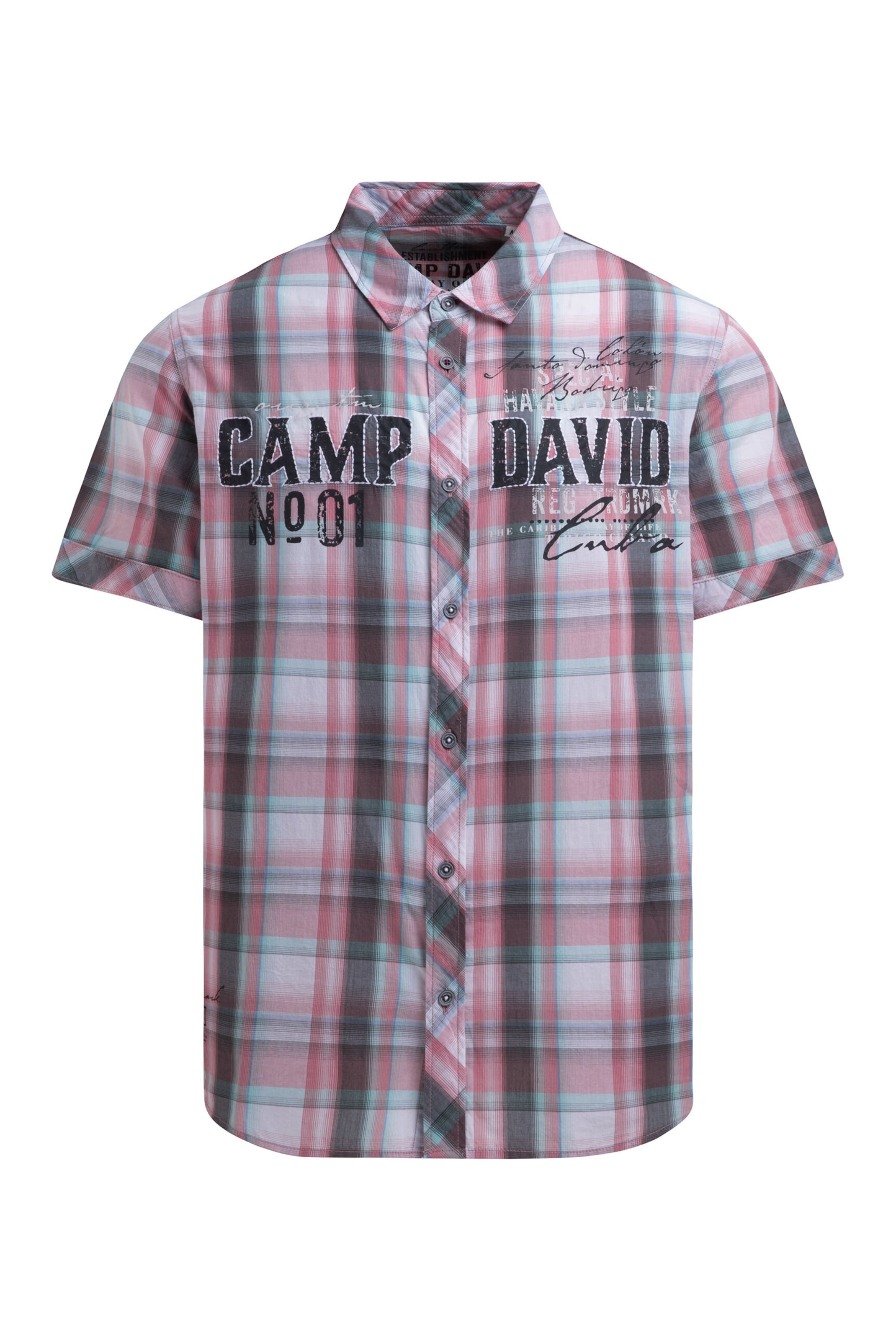 CAMP DAVID Regular fit Button Up Shirt in Red: front