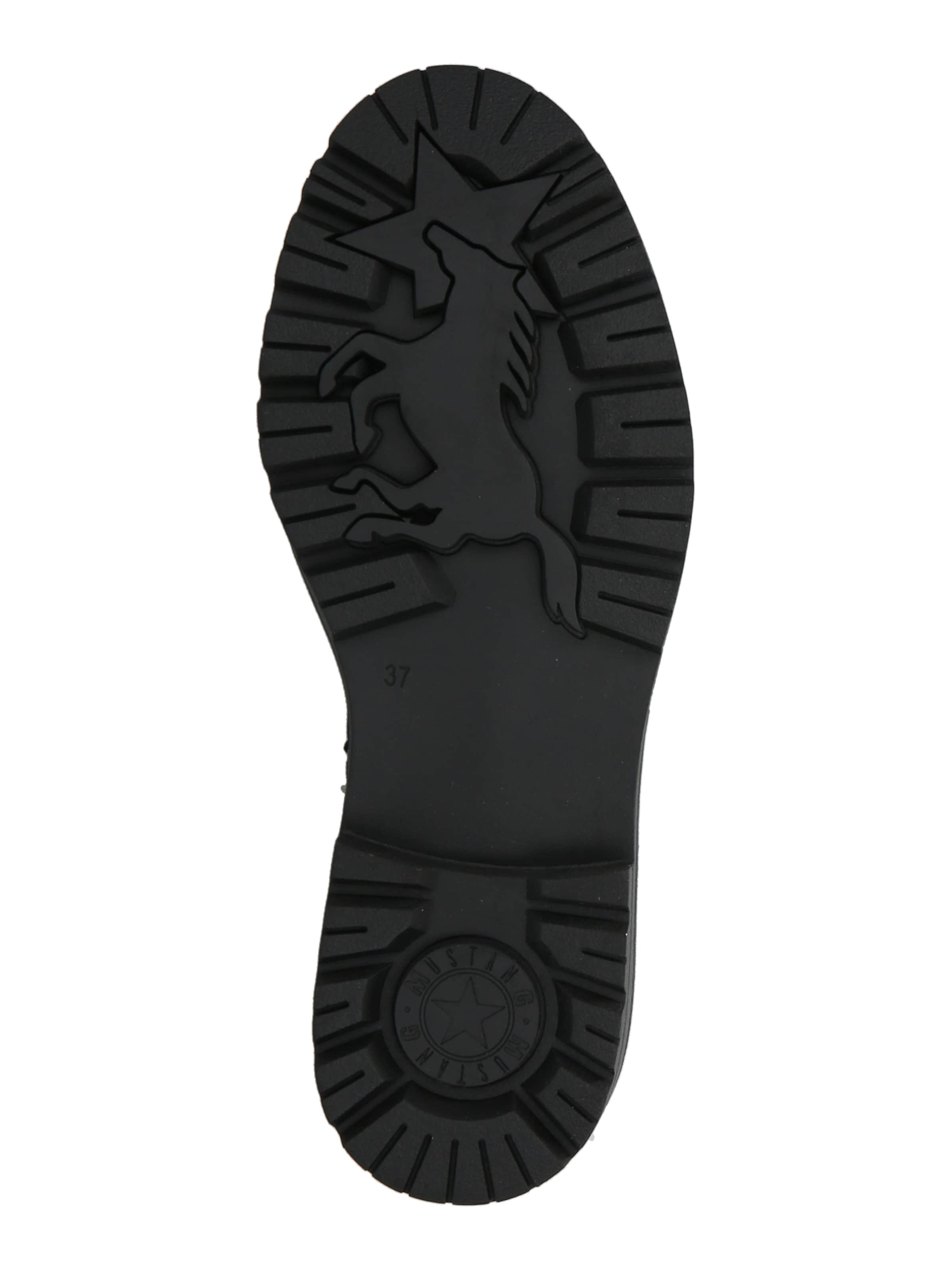 MUSTANG Schnürstiefelette in Schwarz