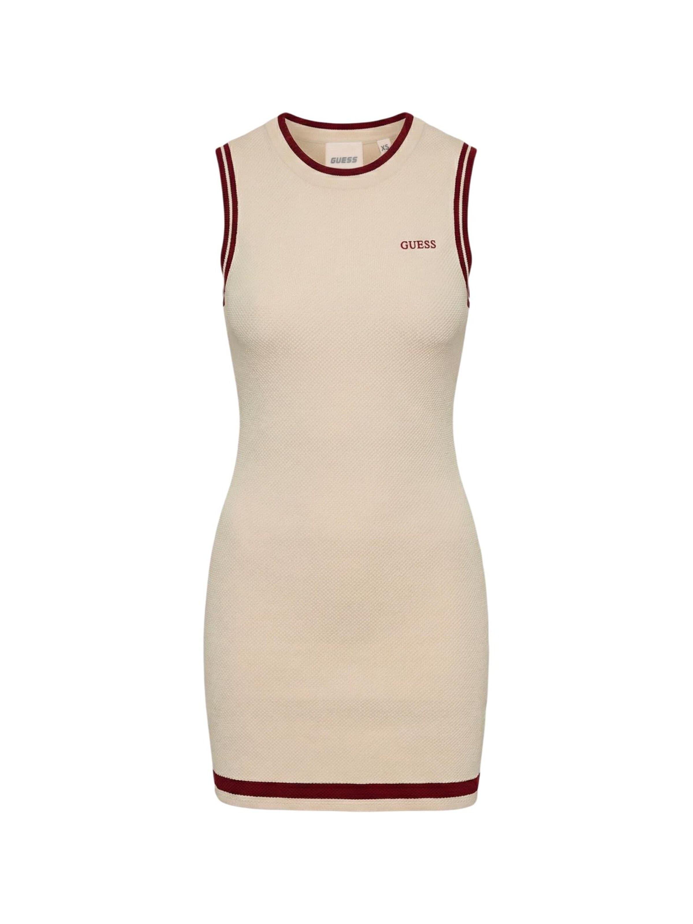 GUESS Jurk 'GABRY CN SL SHORT DRESS SWTR V6GK04 Z0648' in Beige: voorkant