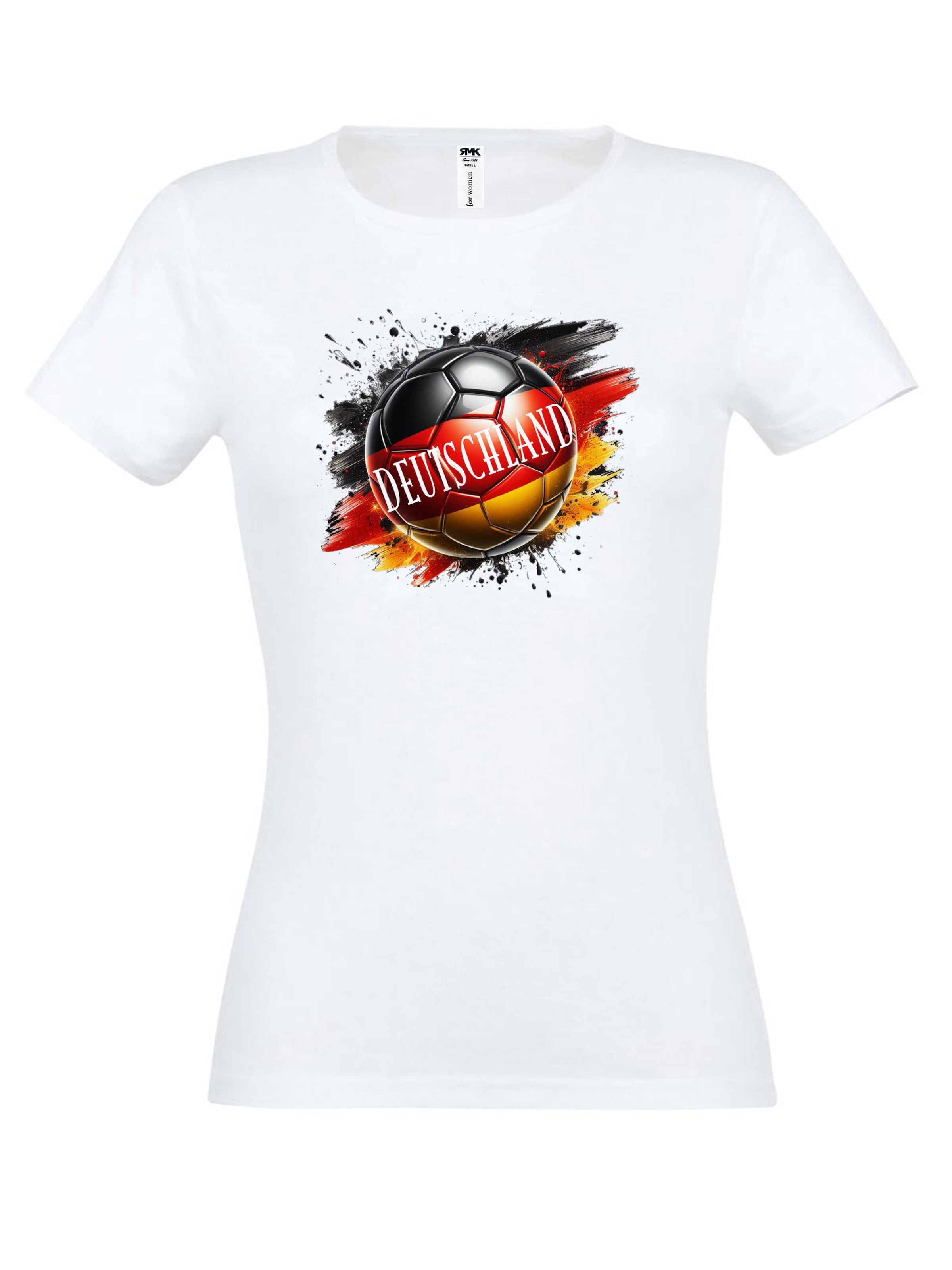 RMK Shirt 'Fußball Deutschland' in White: front