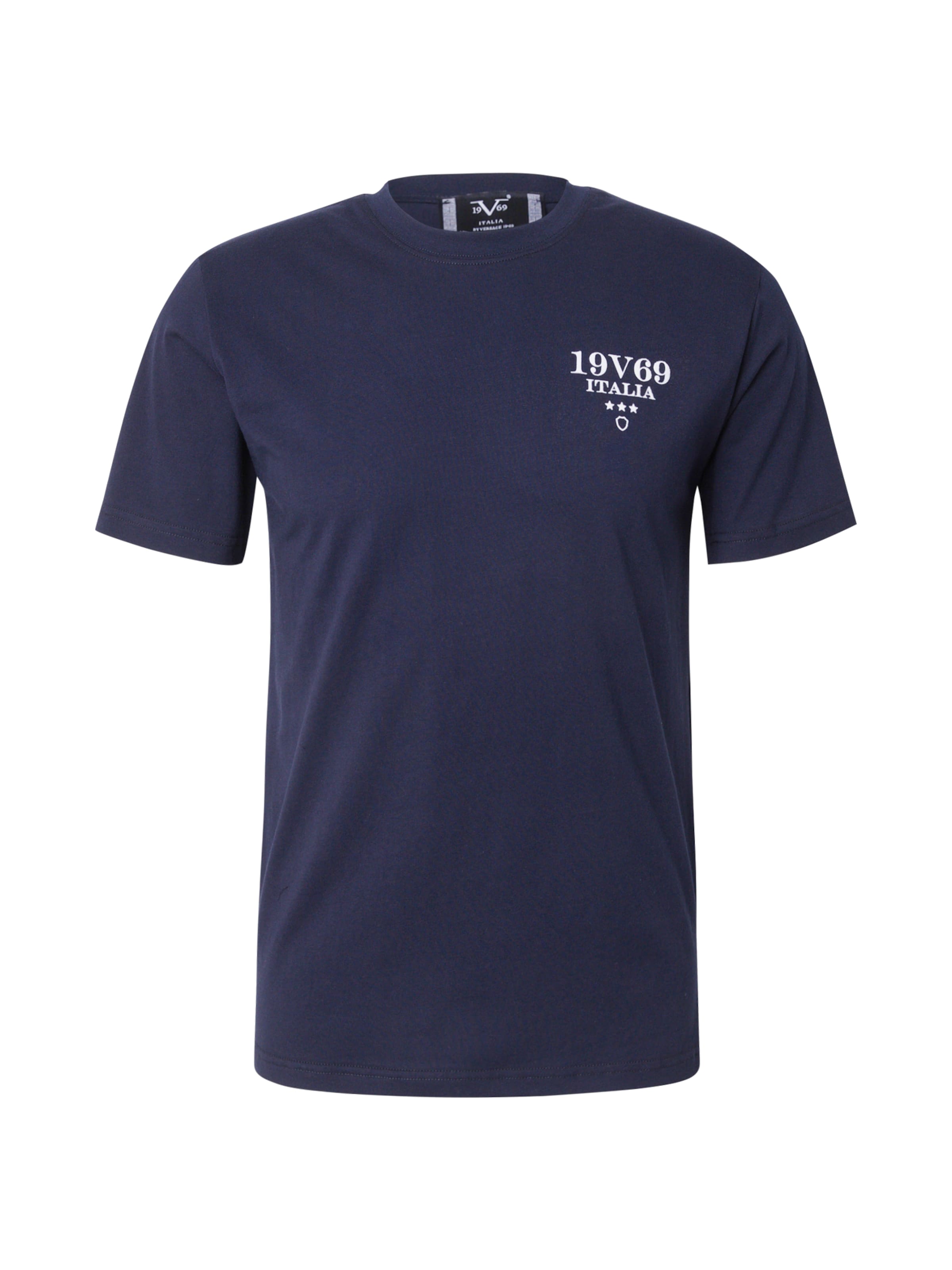 19V69 ITALIA Shirt 'Frank' in Blau: Vorderseite