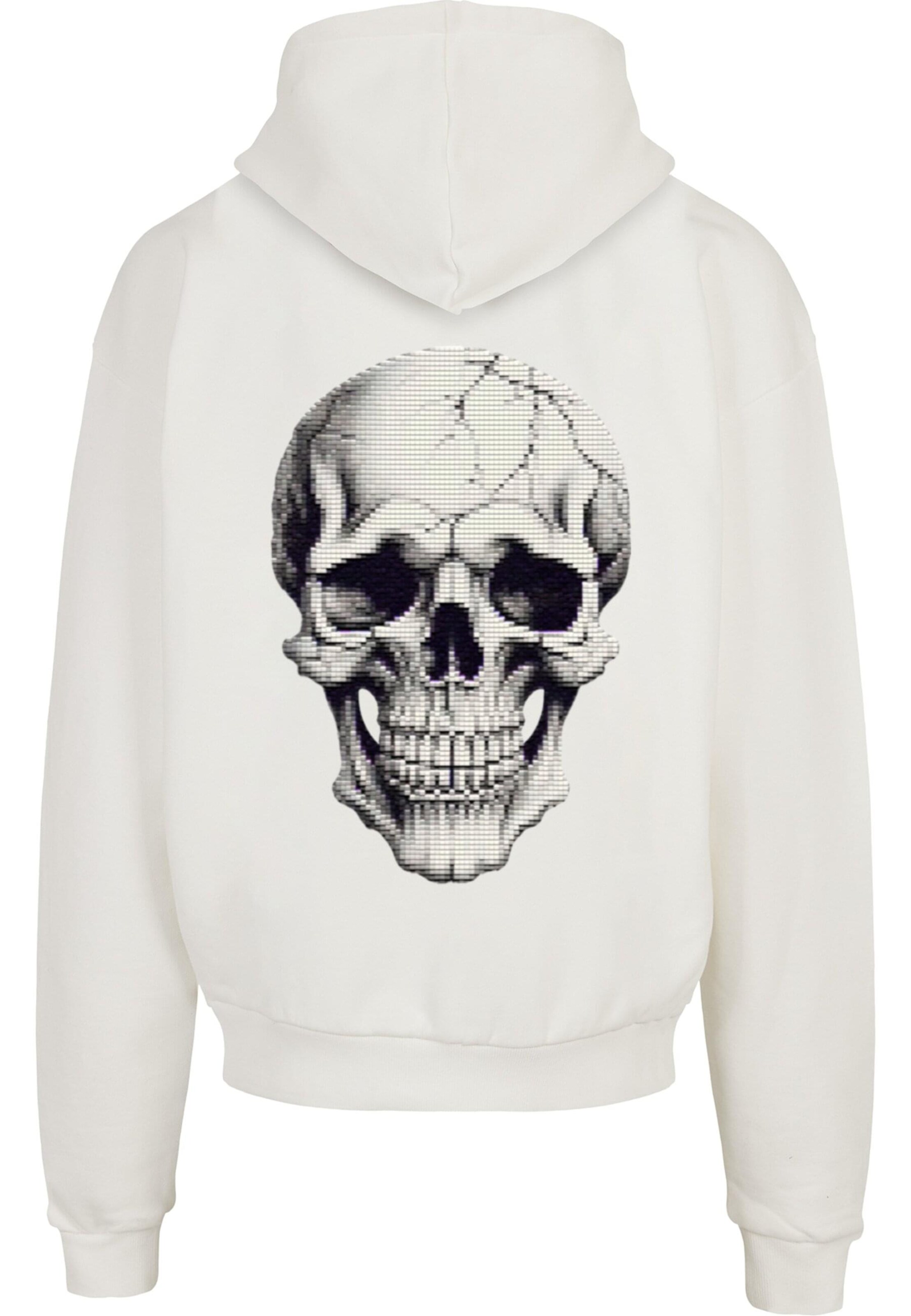 Felpa 'Halloween - Skull' di Merchcode in bianco