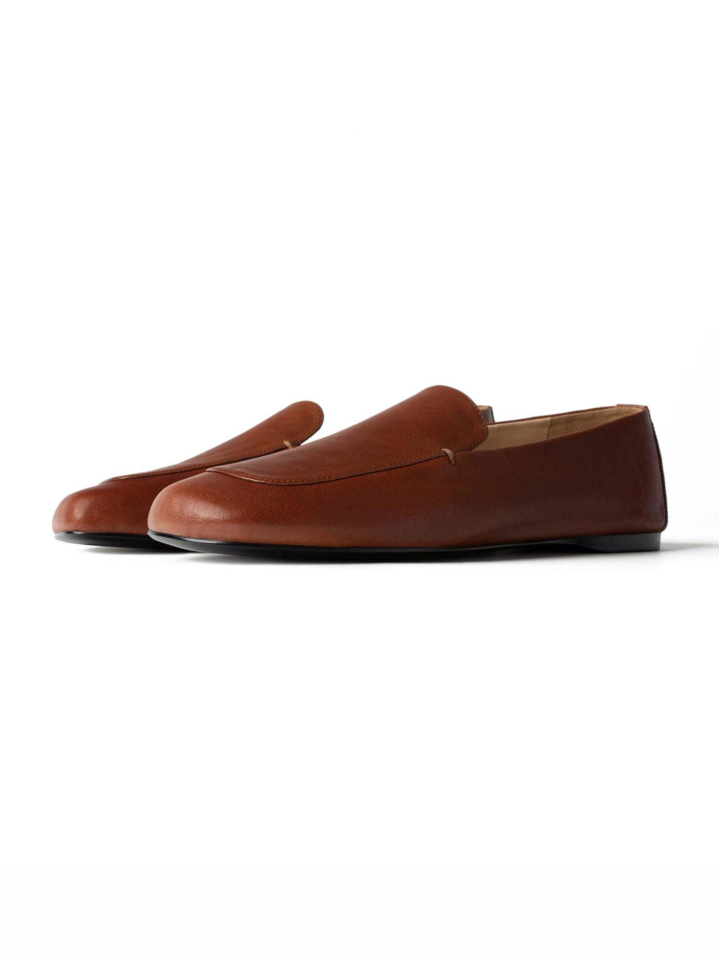 L37 HANDMADE SHOESSlip On cipele 'MOON PARADE' - smeđa boja