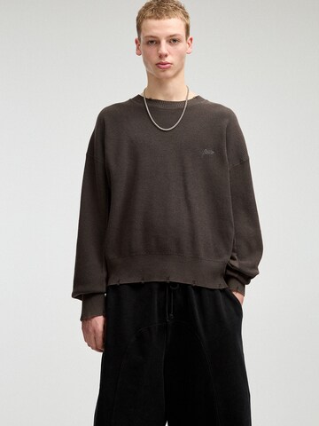 Pull&Bear Sweater 'STWD' in Grey: front