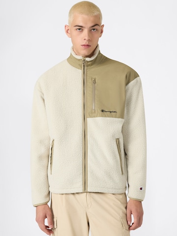 Veste en polaire Champion Authentic Athletic Apparel en beige : devant