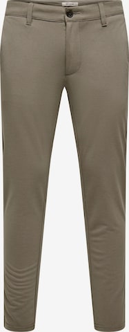 Only & Sons Chino 'MARK ' in Bruin: voorkant