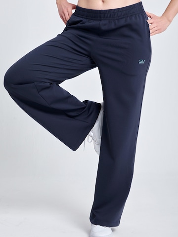 SPORTKIND Flared Workout Pants 'Trainingshose weit' in Blue