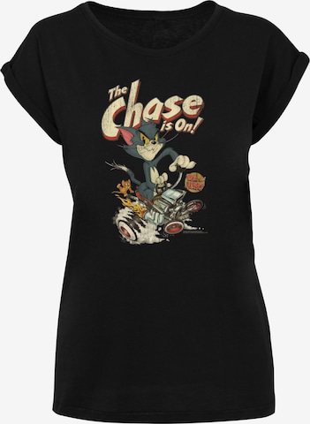 F4NT4STIC Shirt 'Tom and Jerry The Chase Is On' in Black: front