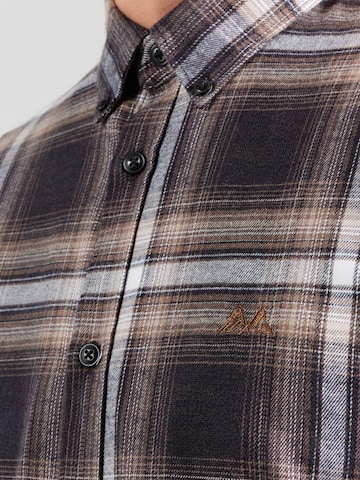 Lindbergh Regular fit Overhemd in Bruin