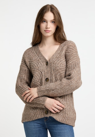 DreiMaster Vintage Knit Cardigan 'Imane' in Brown: front