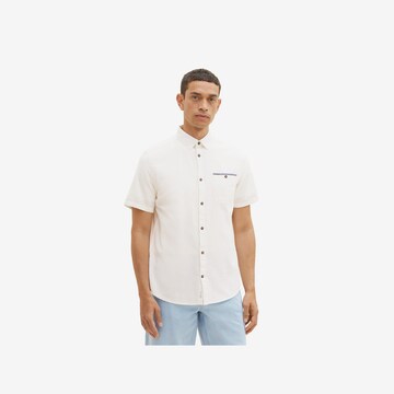 TOM TAILOR Regular fit Button Up Shirt in White: front