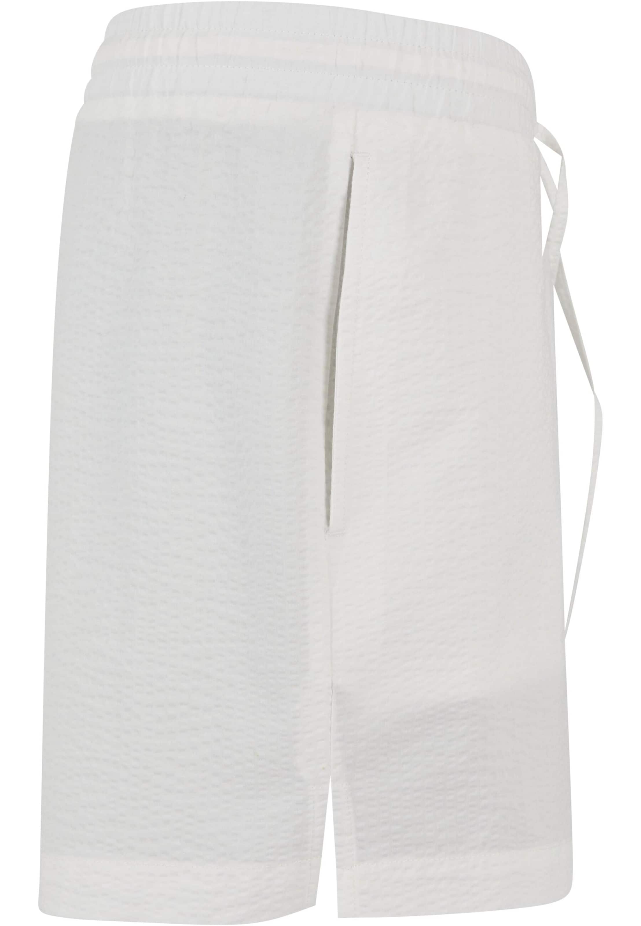 Urban Classics Обычный Штаны 'Seersucker' в Белый