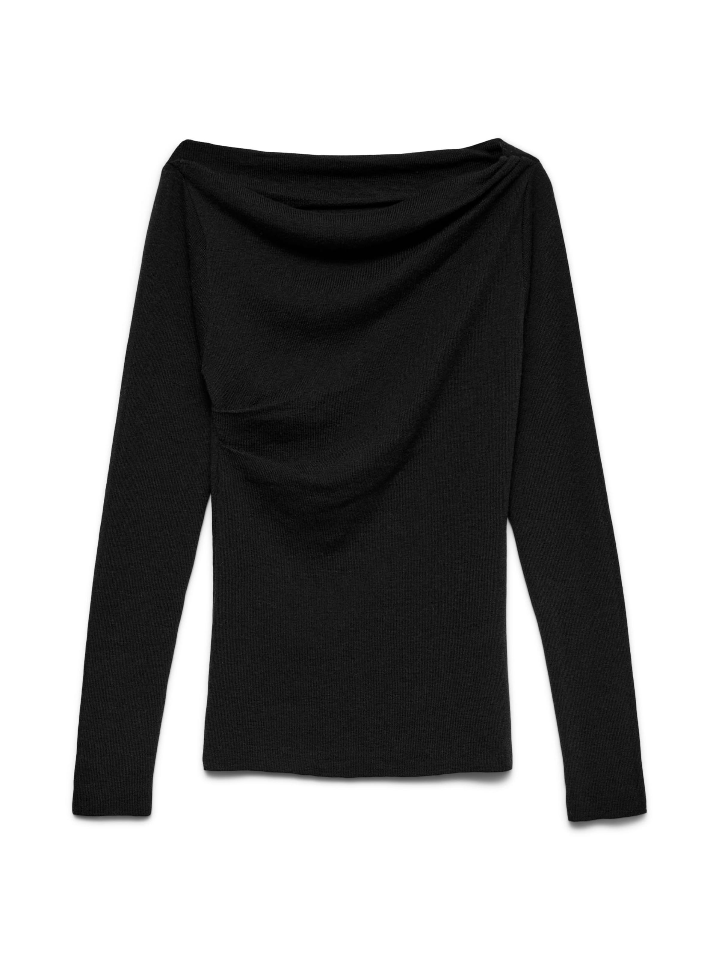 VERO MODA Пуловер 'VMSofine' в черно: отпред
