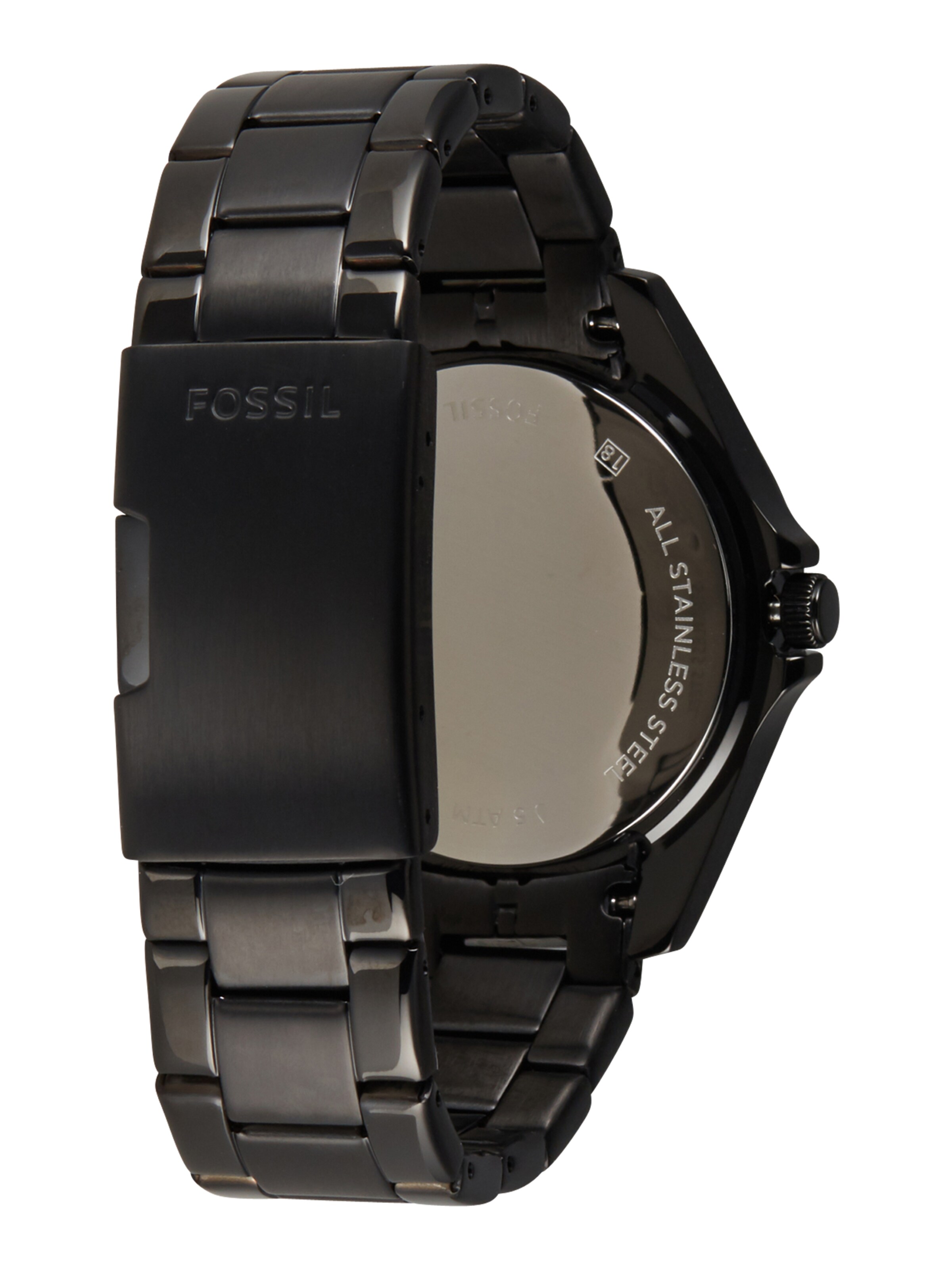 FOSSIL Analoguhr 'Riley' in Schwarz